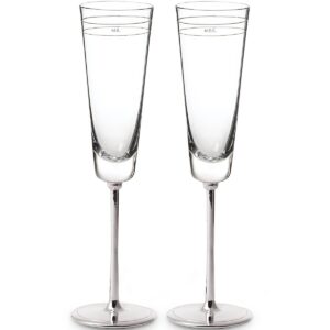 Engraved Wedding Champagne Flute Set - 2 Piece