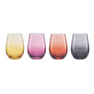 Ombre Stemless Wine Glasses - Set of 4