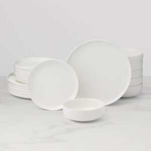 Classic White Porcelain Dinnerware Set, 18-Piece