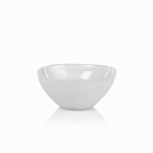 White Alabaster Glass Bowl