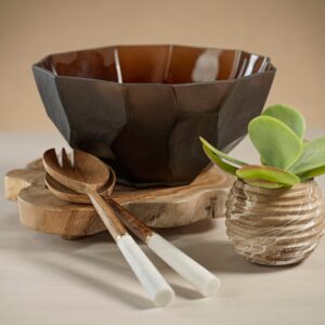 Amber Glass Bowl