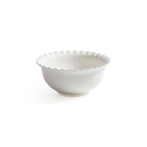 White Ruffled Rim Bowl