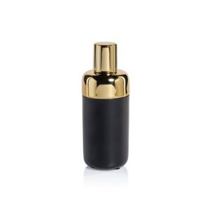 Matte Black and Gold Cocktail Shaker