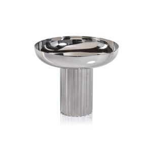 Polished Nickel Footed Serving Tray