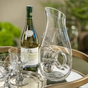 Lemon Accent Glass Pitcher